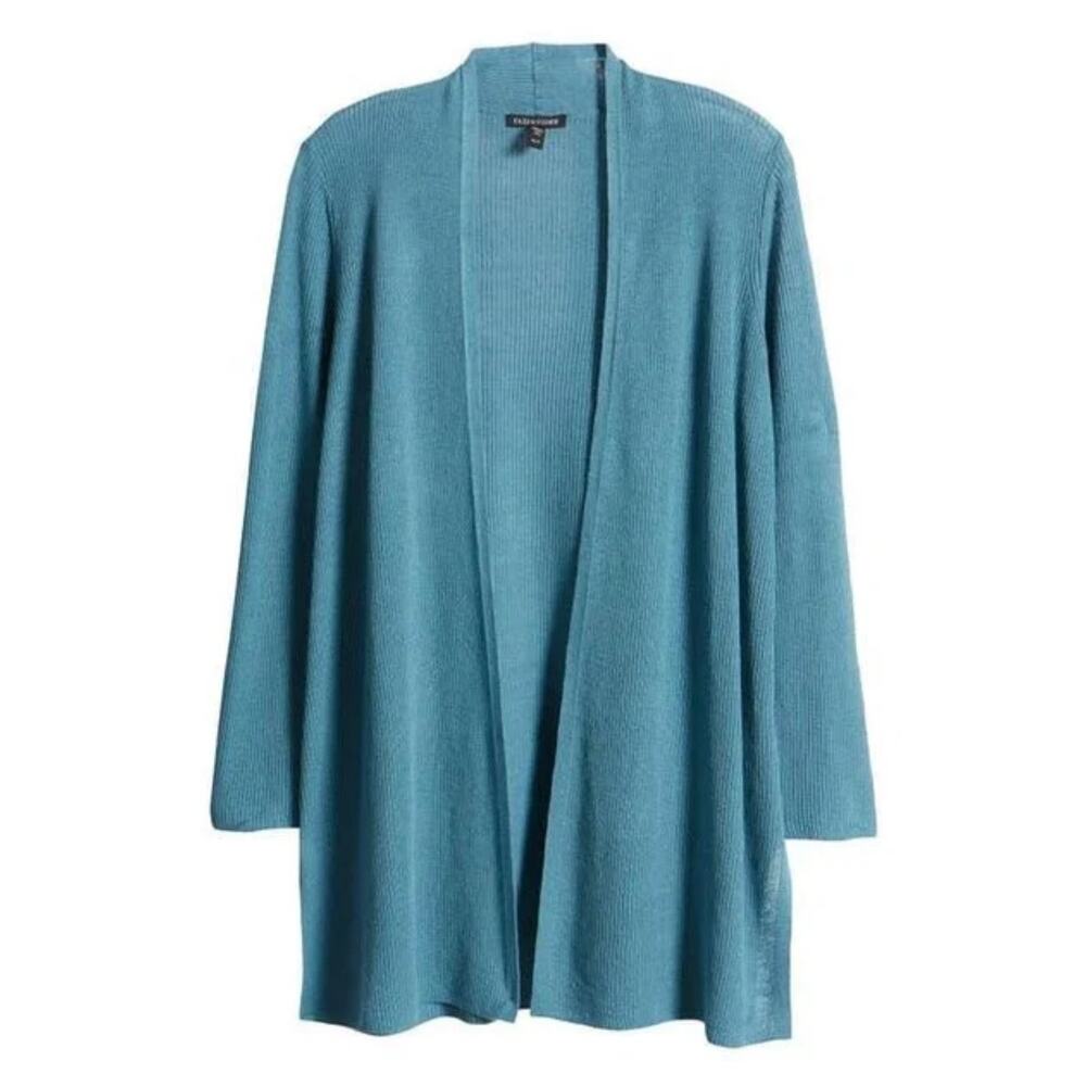 Eileen Fisher River Linen Blend Long Cardigan Sweater XS NWT - Picture 2 of 12
